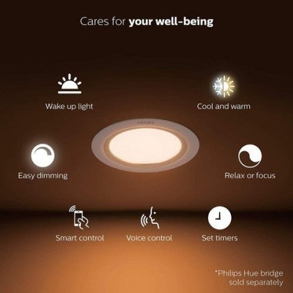 Philips Hue Garnea White Ambiance Downlight 51107 125RD / 51108 150RD