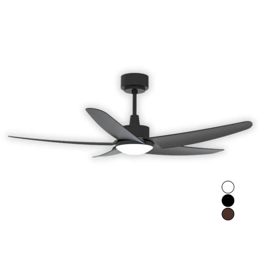 Gloxon 52" DC 5-Blades Downrod Ceiling Fan w LED Light CF5103 LR