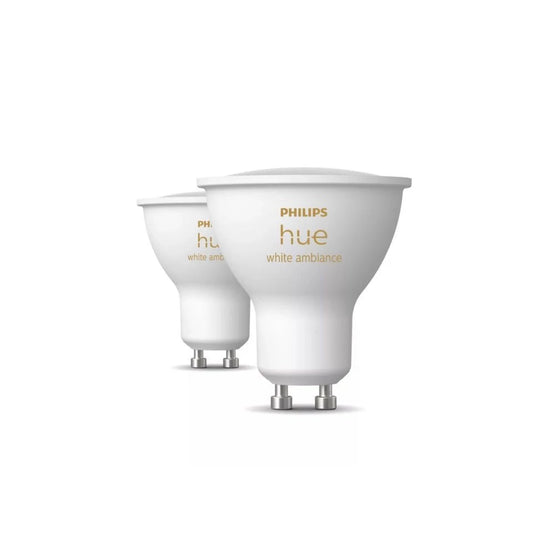 Philips Hue White Ambiance GU10 400 Lumen Smart Spotlight 1/2-Pack