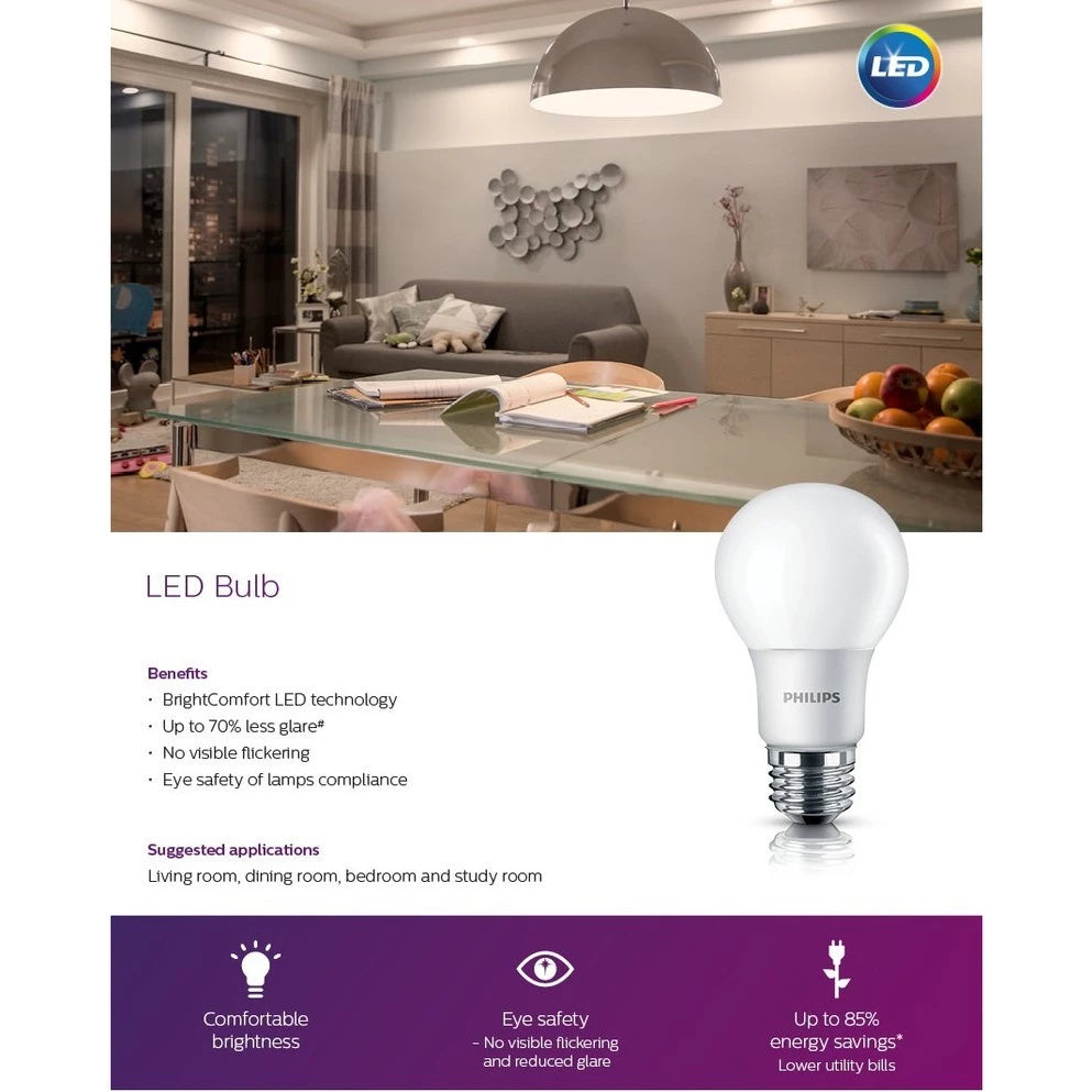 Philips LED Bulb E27 6W/8W/10W/12W Warm White, Cool White, Daylight
