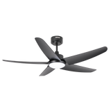 Gloxon 52" DC 5-Blades Downrod Ceiling Fan with LED Light CF5103 LR