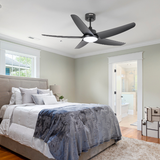 Gloxon 52" DC 5-Blades Downrod Ceiling Fan with LED Light CF5103 LR