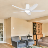 Gloxon 52" DC 5-Blades Hugger Ceiling Fan with LED Light CF3202 LR