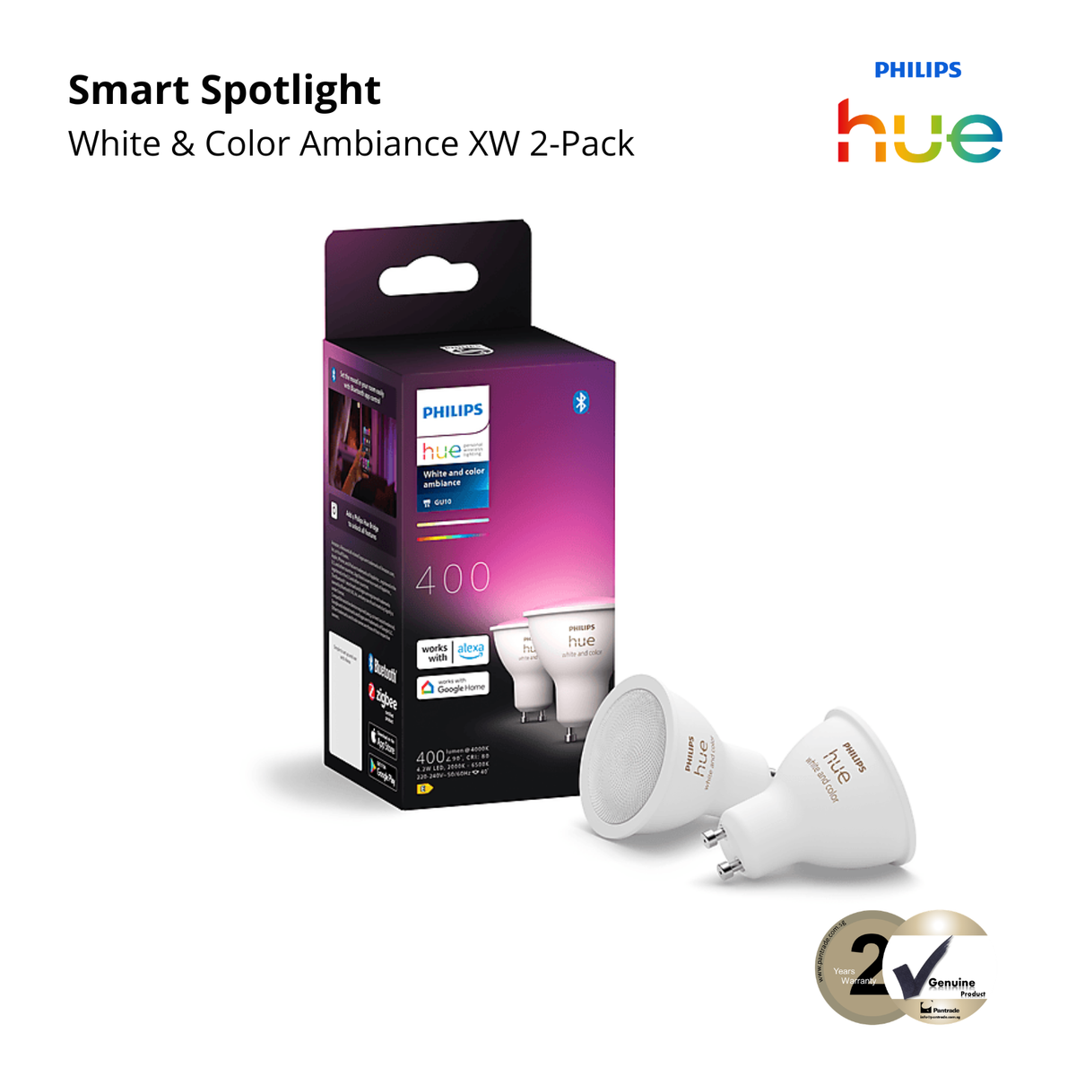 Philips Hue WCA Spotlight GU10 (2-pack)