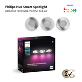 Philips Xamento Hue Recessed Chrome Spotlight 3pack