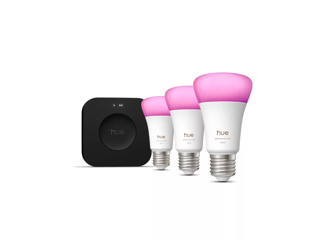 Starter kit: 3 E27 color-capable bulbs + Bridge Pro
