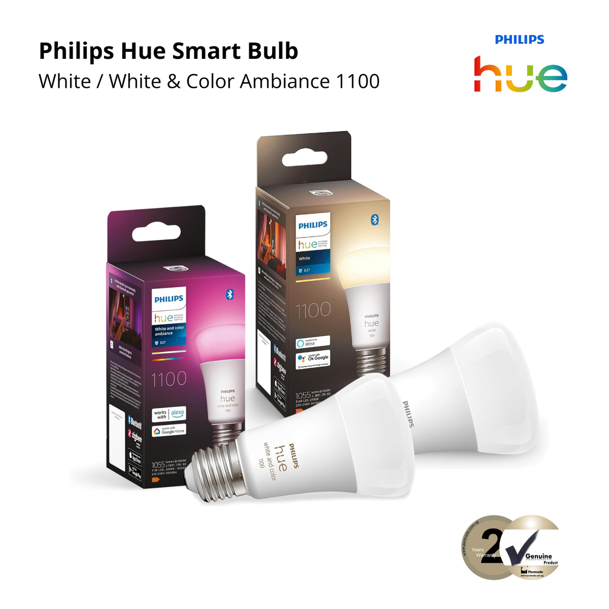 Philips Hue WA/WCA 75W 1100 Lumens Smart Bulb