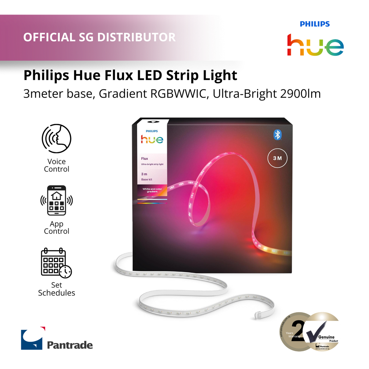 Philips Hue Flux Ultra Bright Strip Light 3m