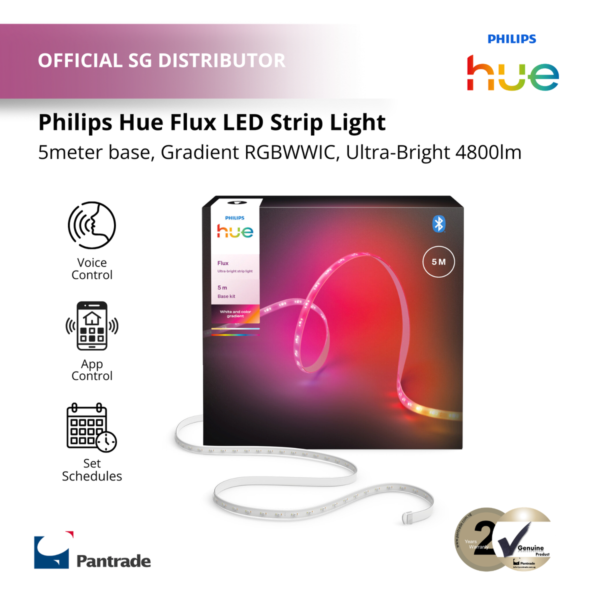 Philips Hue Flux Ultra Bright Strip Light 5m