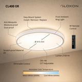 Gloxon 415mm Slide Lux LED Ceiling Light CL400 ER