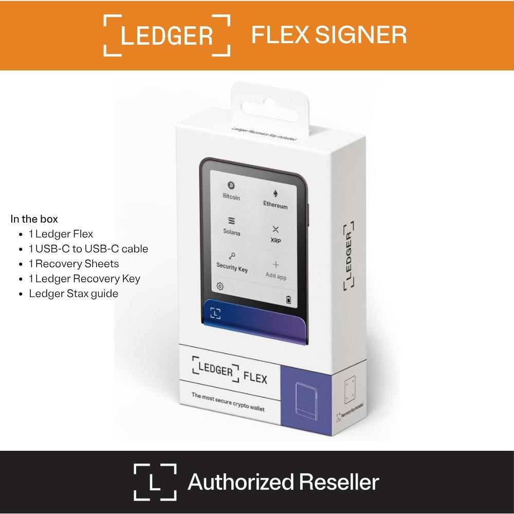 Ledger Flex™ Signer Hardware Wallet with Recovery key - Neptune Blue