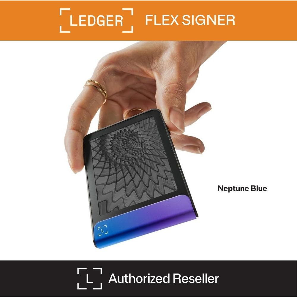 Ledger Flex™ Signer Hardware Wallet with Recovery key - Neptune Blue