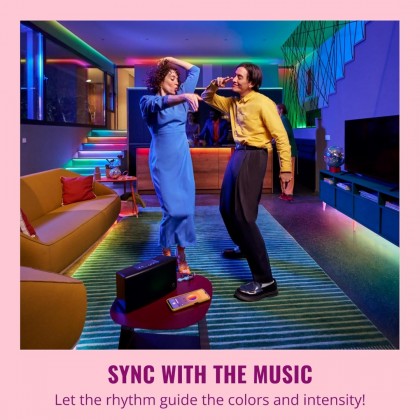 WiZ Neon LED柔性灯带5米（英规插头） | 智能RGB彩光