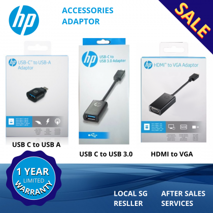 惠普转接器 | USB-C 转 A，USB 3.0 和 HDMI 转 VGA