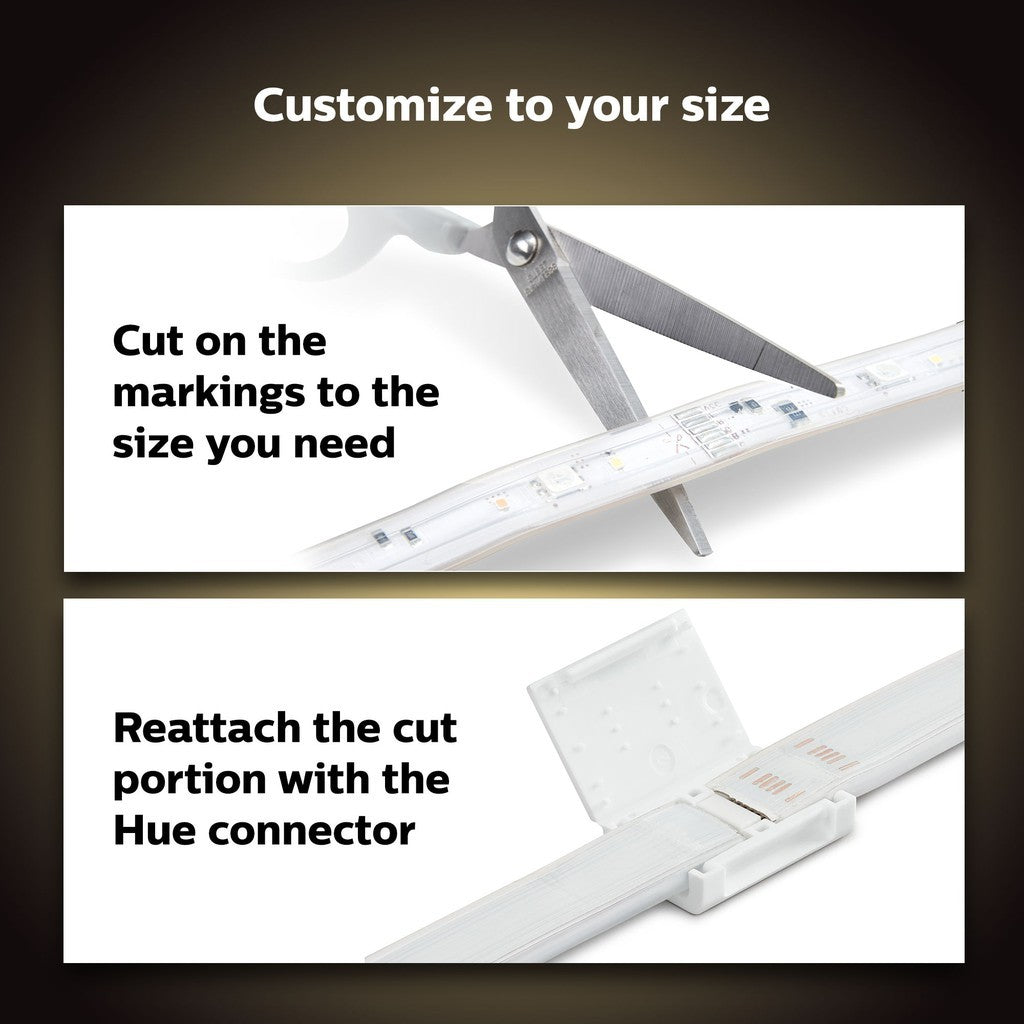 Philips Hue Lightstrip Plus V4 APR 2m base kit and 1m Extension
