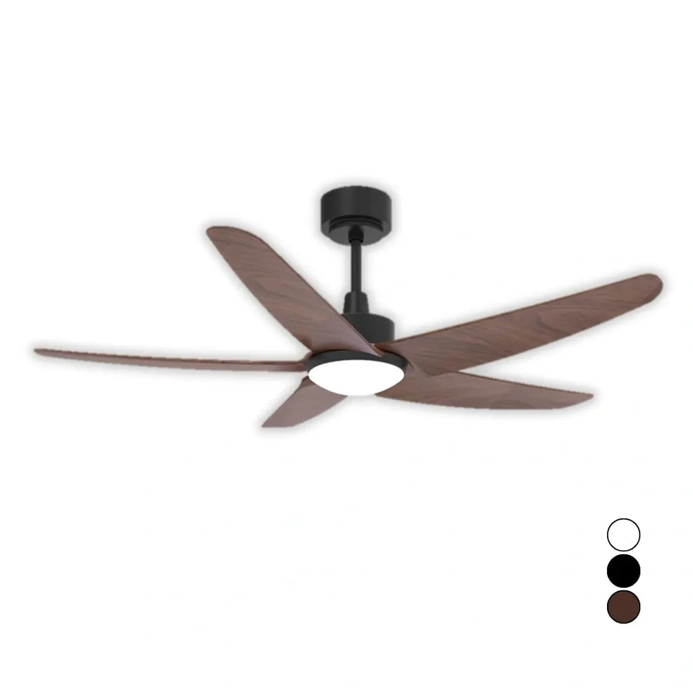 Gloxon 52" DC 5-Blades Downrod Ceiling Fan w LED Light CF5103 LR