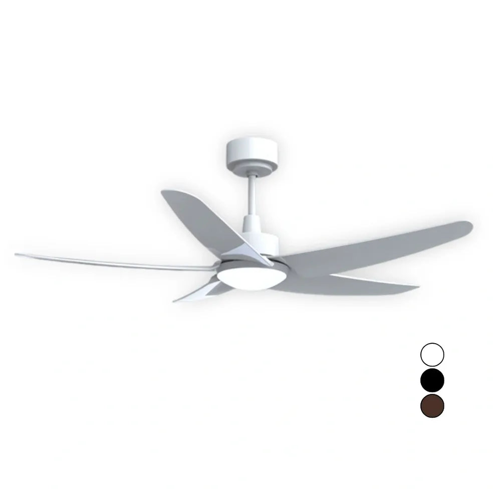Gloxon 52" DC 5-Blades Downrod Ceiling Fan w LED Light CF5103 LR