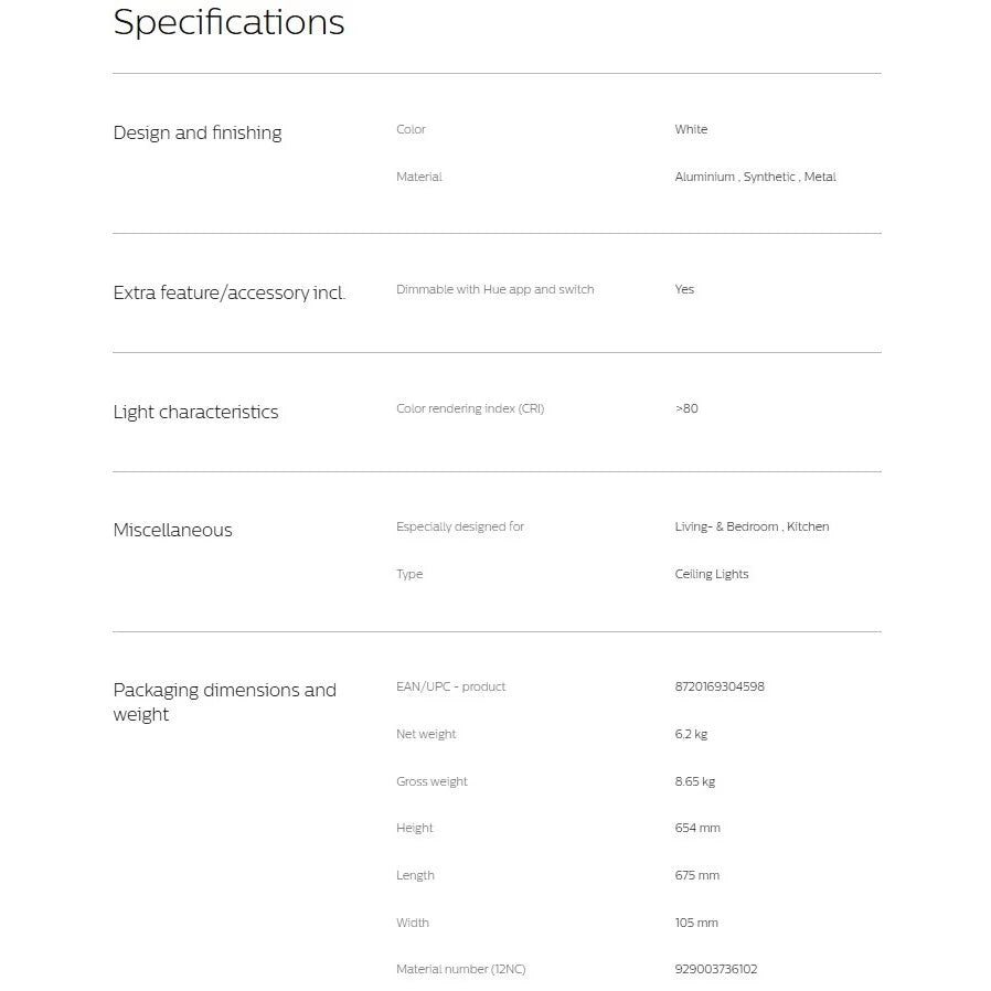 Philips Hue Datura Ceiling Light