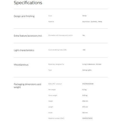 Philips Hue Datura Ceiling Light