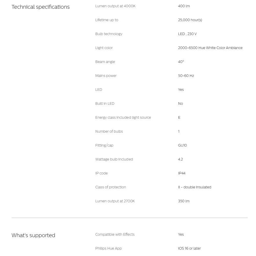 Philips Hue Xamento Recessed Spotlight