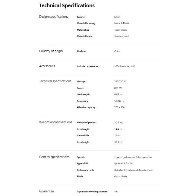 飞利浦搅拌机 5000 系列 HR2765/00