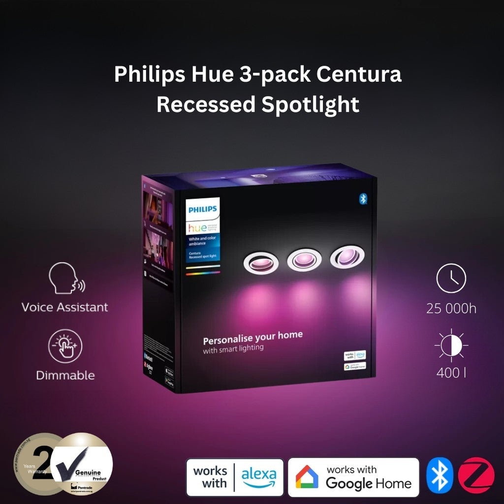 Philips Hue Centura Recessed Spotlight 3-pack White