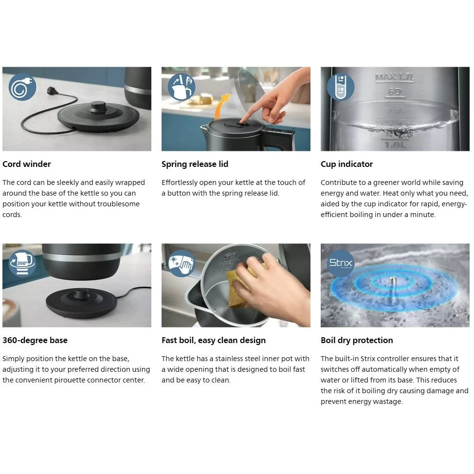 飞利浦双层电热水壶 7000系列 HD9396/90