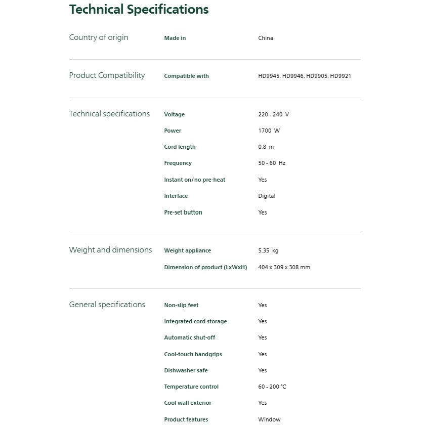 飞利浦空气炸锅 2000 系列 6.2 升（银色）NA231/09