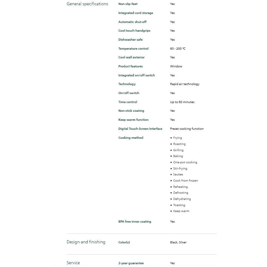 飞利浦 4.2升 13合1 数字视窗空气炸锅 2000系列 NA221/09