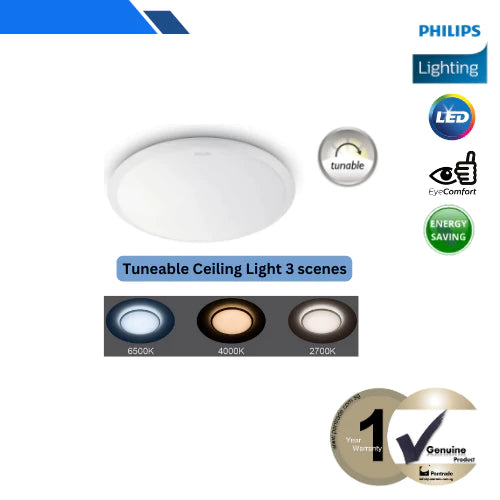 飞利浦WAWEL可调光LED吸顶灯 2700K至6500K