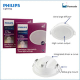 Philips Meson LED ROUND Downlight 13W / 17W Scene Switch mode in 3 light settings in bundle of 2 sets