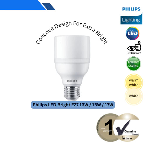Philips LED Bright E27 13W/15W/17W 3000K/6500K