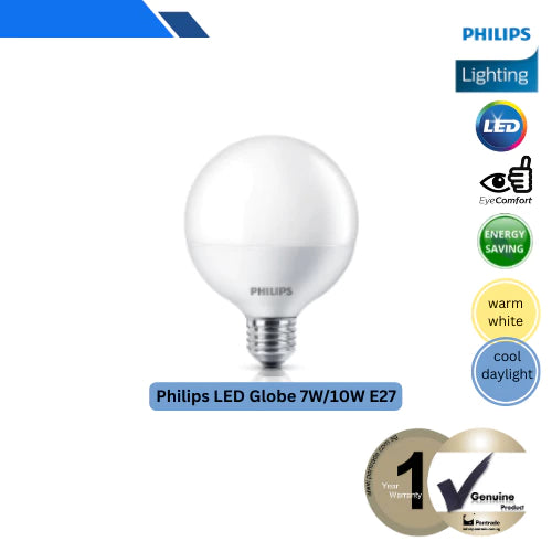 Philips LED Globe E27 7W/10W 2700K/6500K