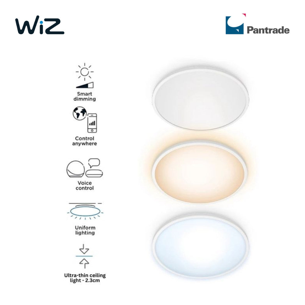 WiZ Smart Super Slim Ceiling Light 16W Tunable White 27-65K