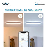 WiZ Smart Super Slim Ceiling Light 16W Tunable White 27-65K
