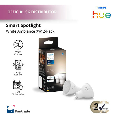 Philips Hue White Ambiance Smart Spotlight (2-pack)