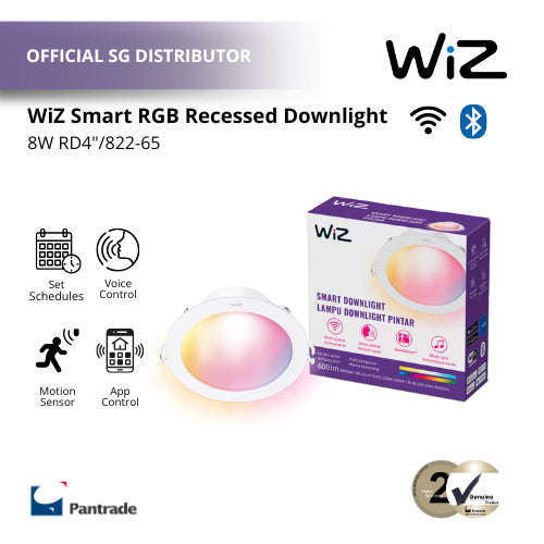 WiZ 4inch RGB Recessed Downlight 8W 822-65