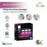 Philips Xamento Hue Recessed Chrome Spotlight 3pack