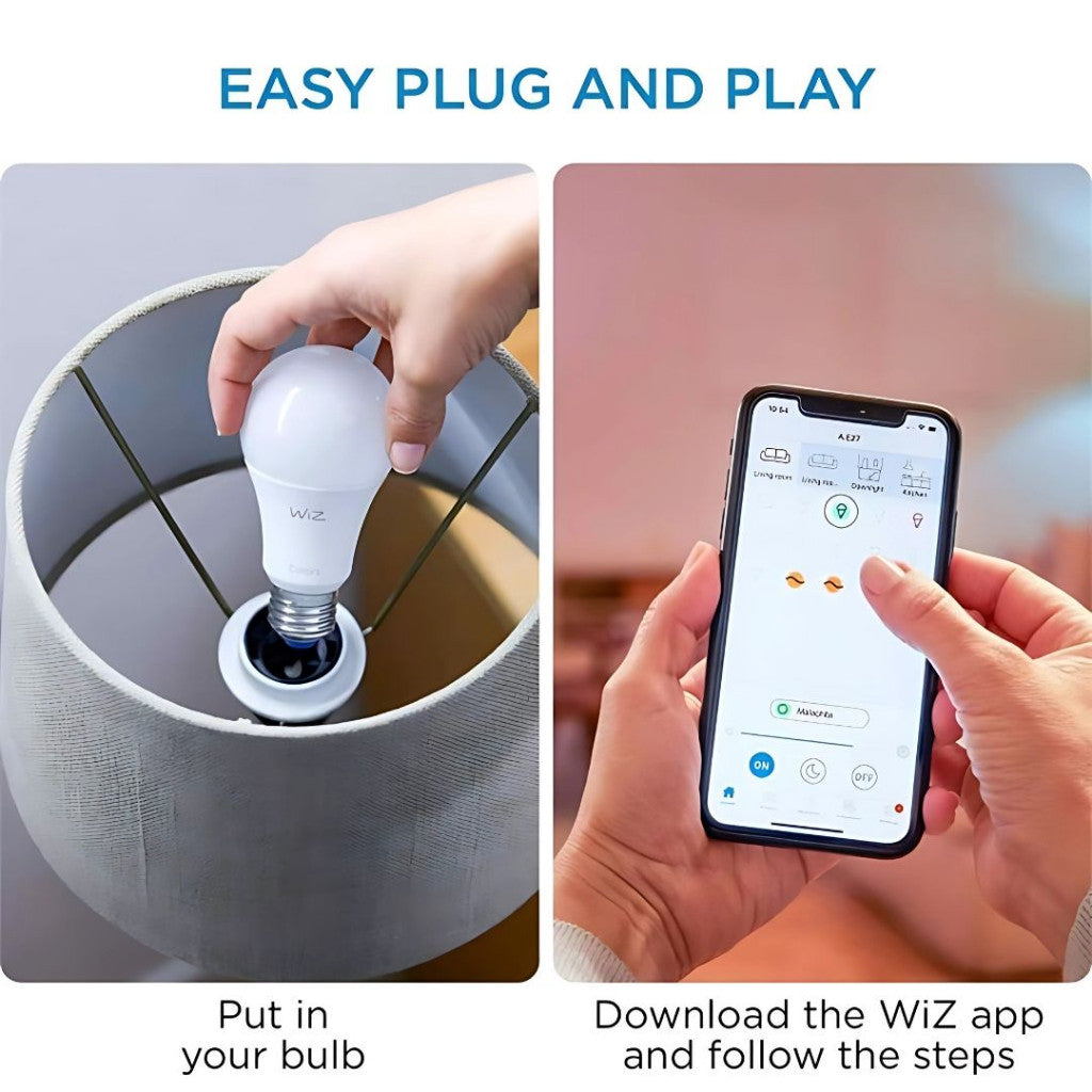 WiZ Smart Led Bulb 60W A60 E27 927-65 Tunable White